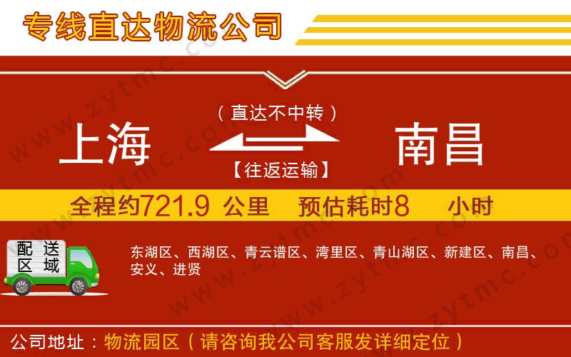上海到南昌物流專線