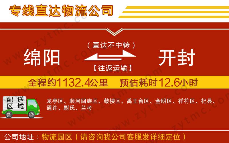 綿陽到開封物流專線