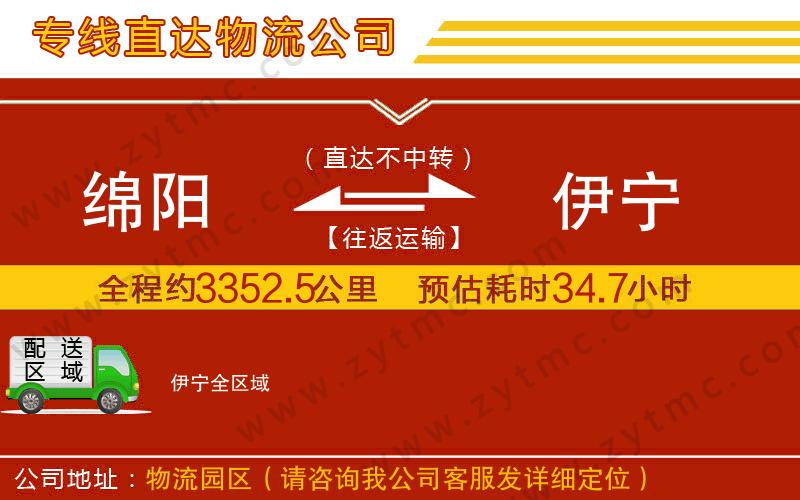 綿陽到伊寧物流公司