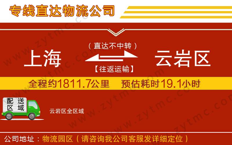 上海到云巖區(qū)物流公司
