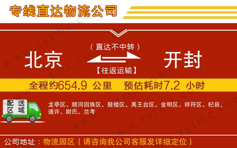 北京到開(kāi)封物流公司