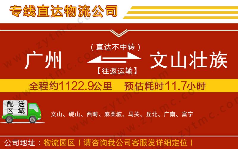 廣州到文山壯族苗族自治州物流公司