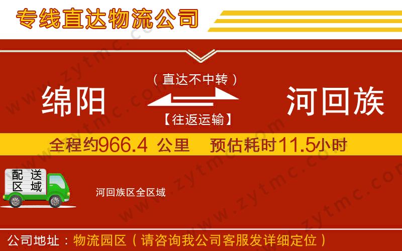 綿陽到瀍河回族區(qū)物流專線