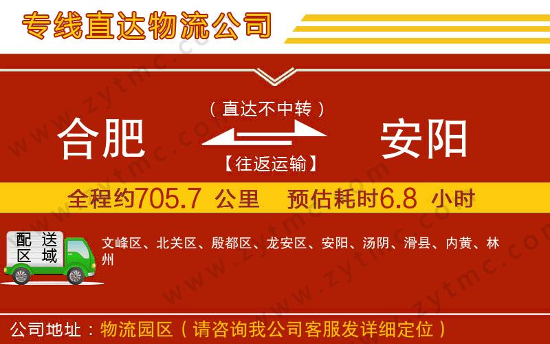 合肥到安陽物流公司
